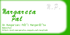 margareta pal business card